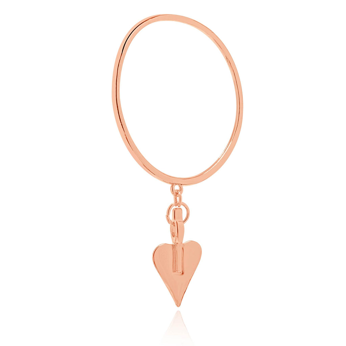 Heart over head charm bangle-DEMI+CO Jewellery