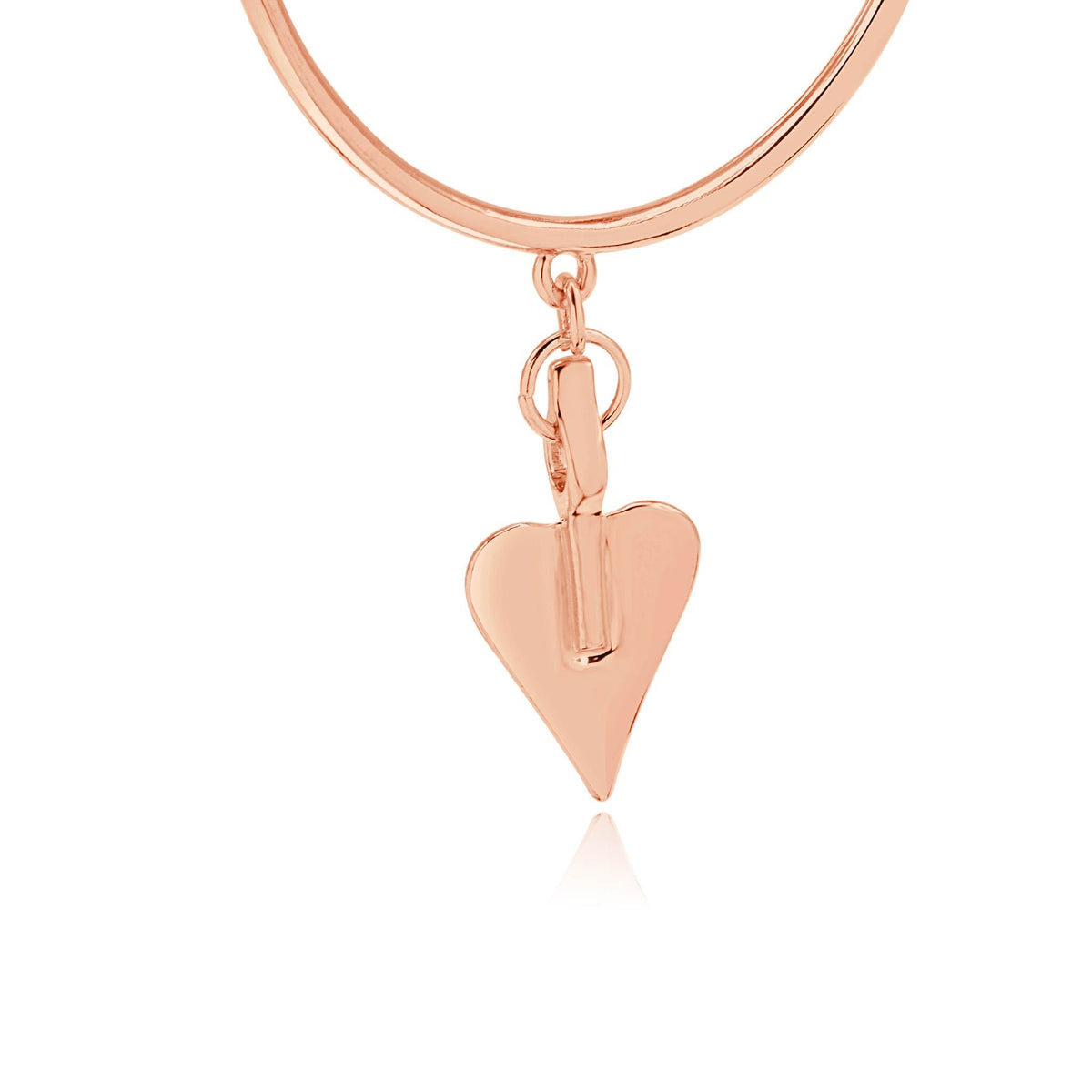 Heart over head charm bangle-DEMI+CO Jewellery