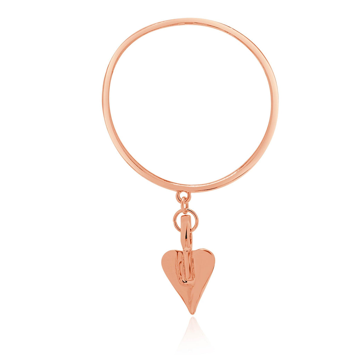 Heart over head charm bangle-DEMI+CO Jewellery