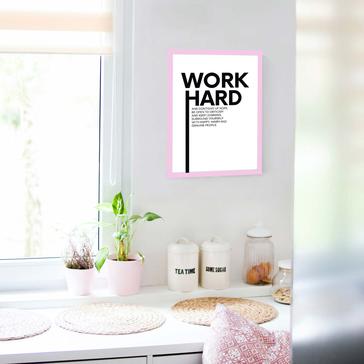 Work hard and don’t give up hope. Be open to criticism and keep learning. Surround yourself with happy, warm and genuine people