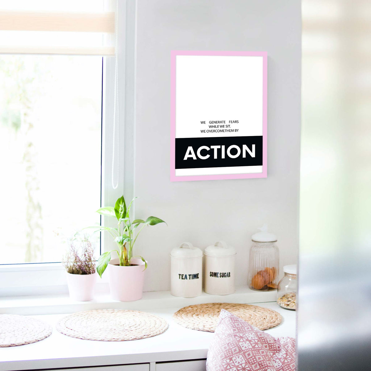 We generate fears while we sit. We overcome them by action