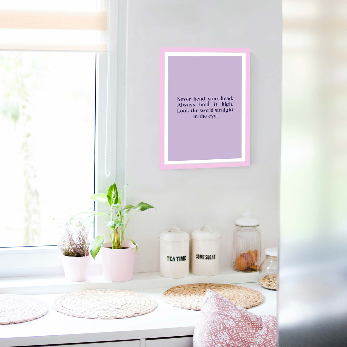 Never bend your head. Always hold it high. Look the world straight in the eye.”