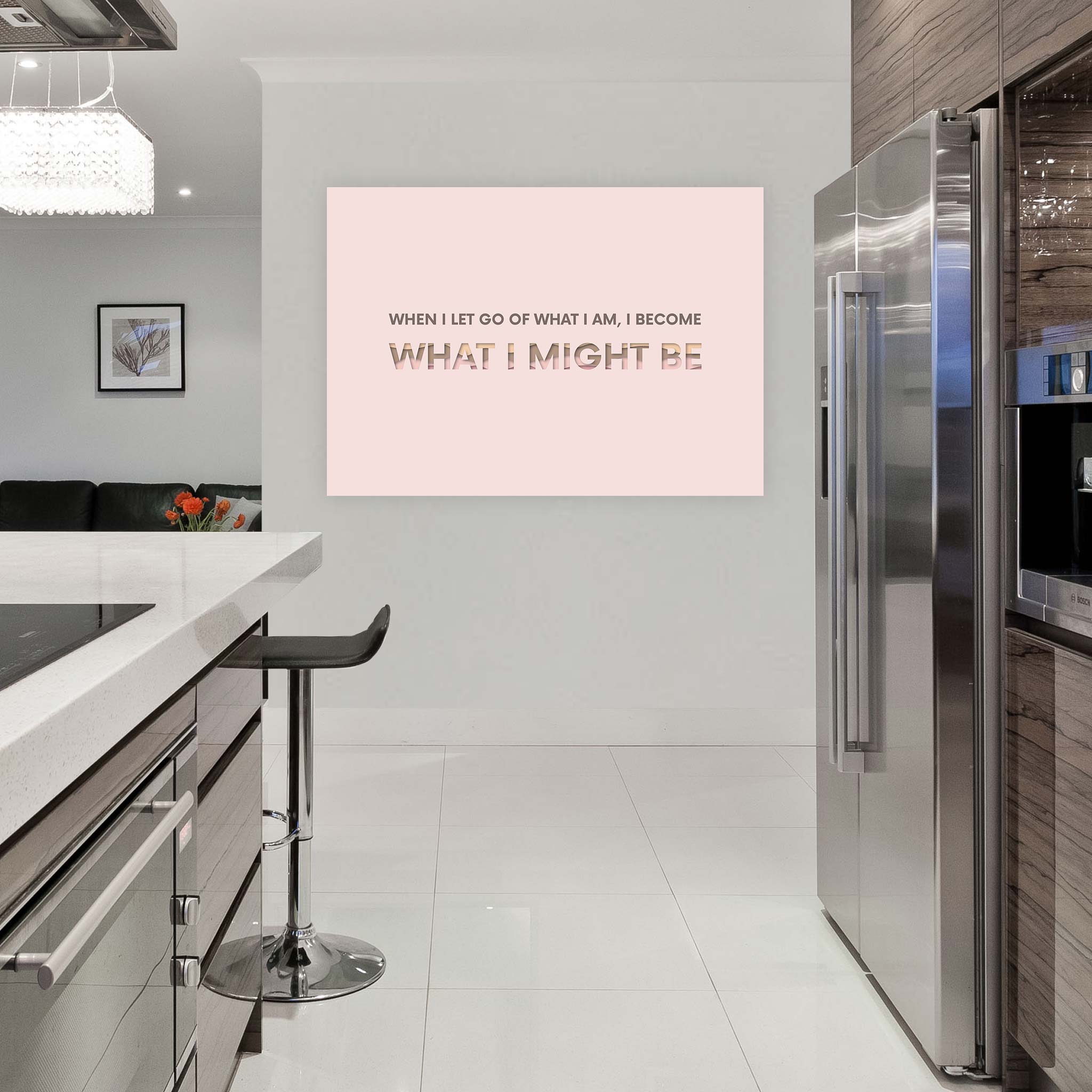 When I let go of what I am, I become what I might be