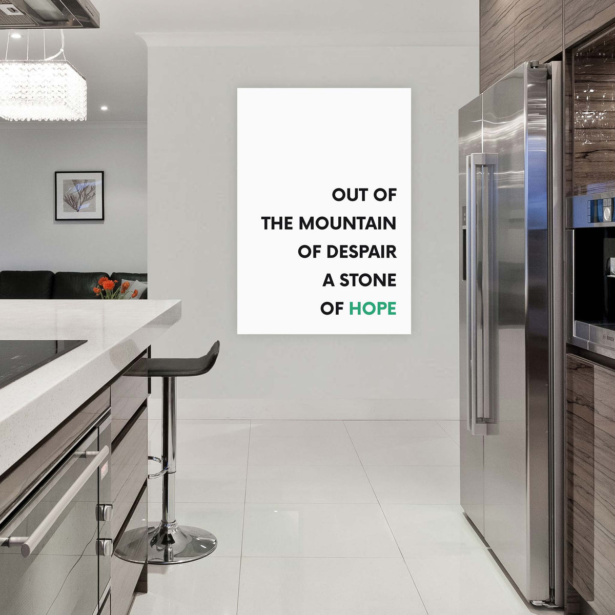 Out of the mountain of despair, a stone of hope