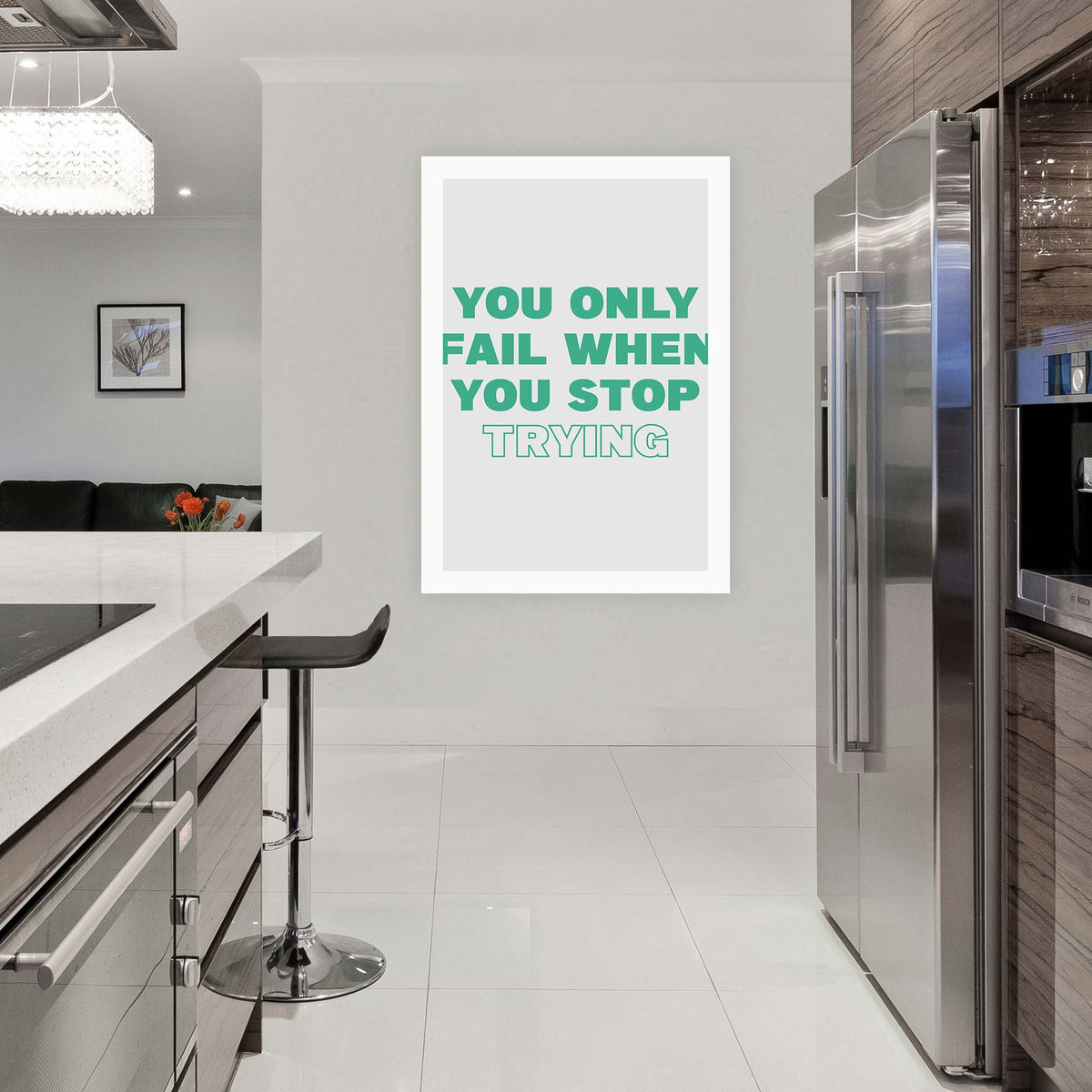 You only fail when you stop trying