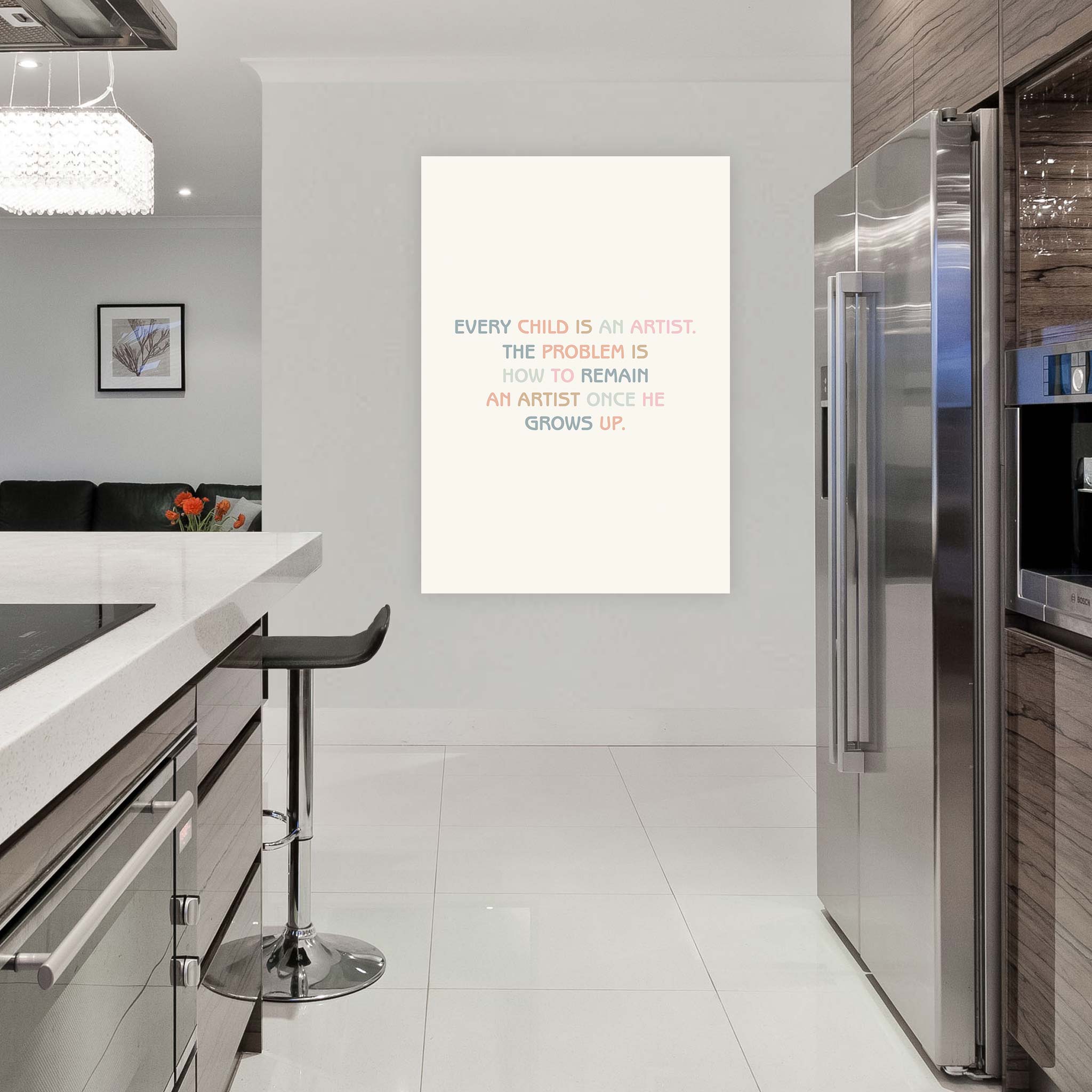 Every child is an artist. The problem is how to remain an artist once he grows up