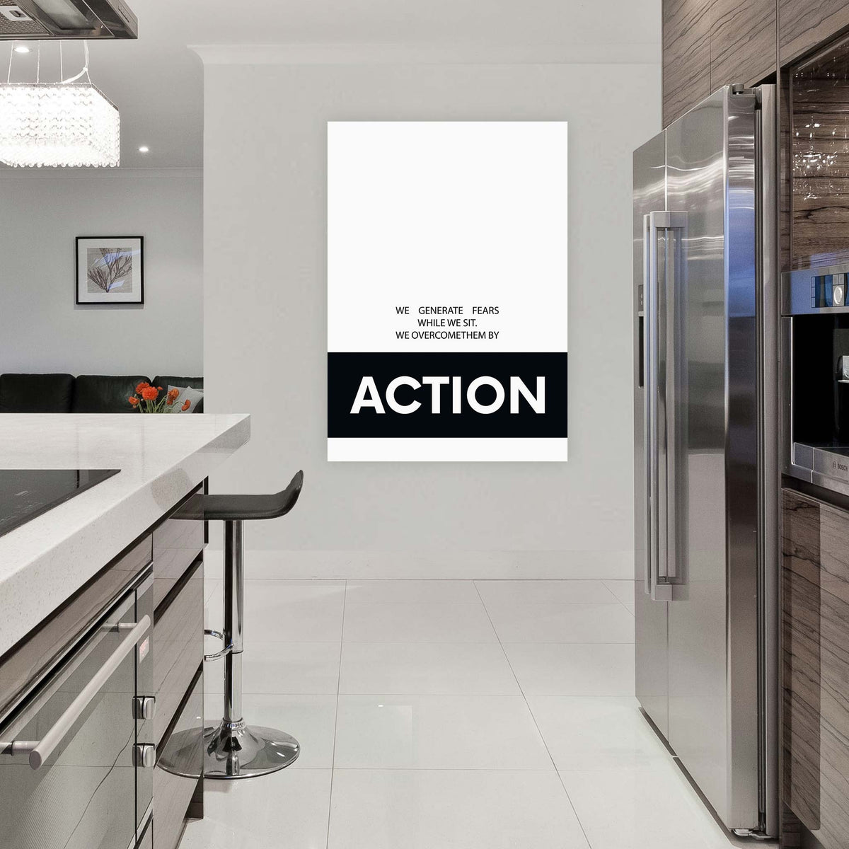 We generate fears while we sit. We overcome them by action