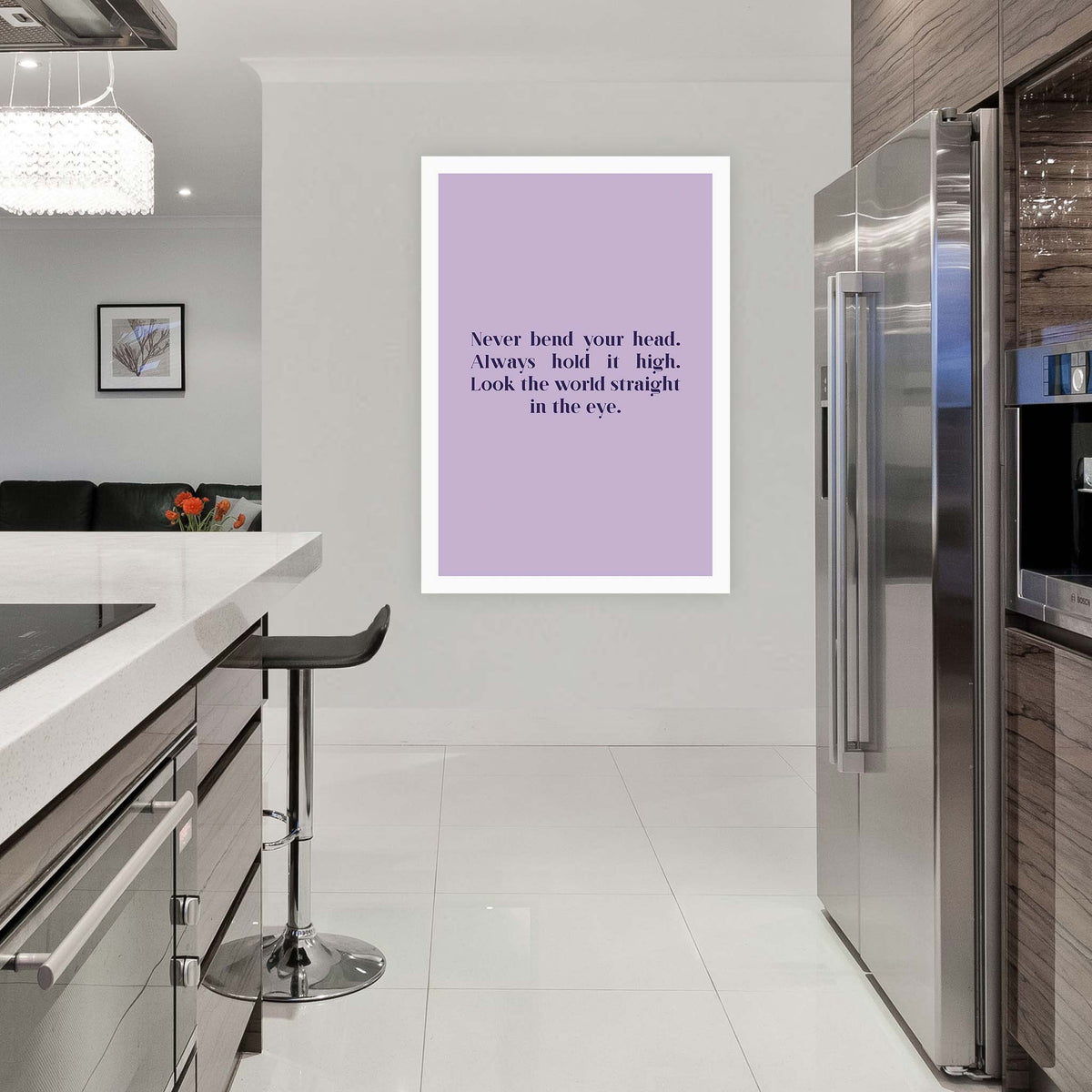 Never bend your head. Always hold it high. Look the world straight in the eye.”