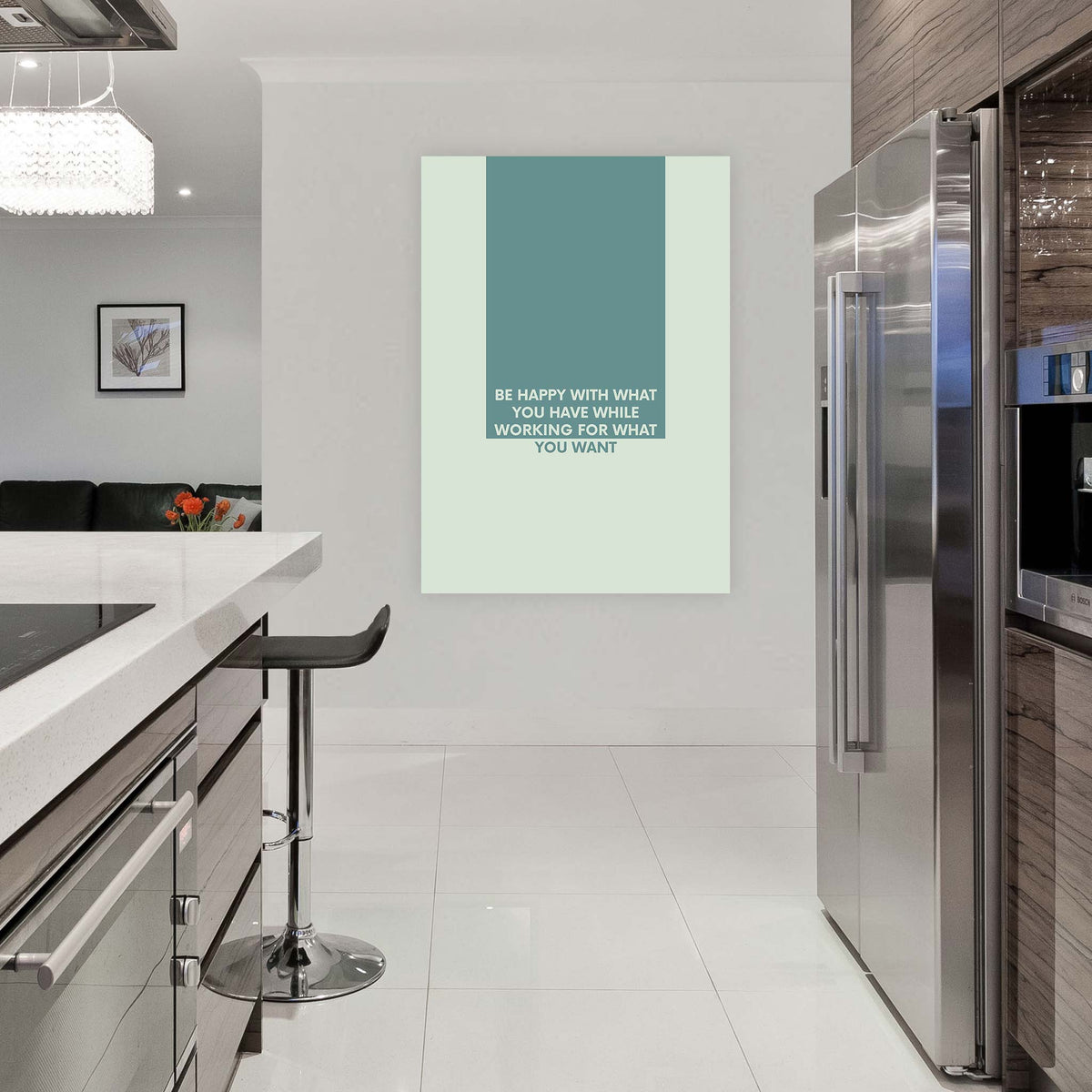 Be happy with what you have while working for what you want