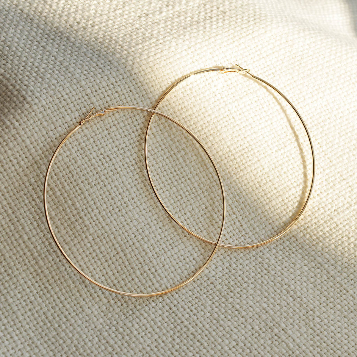 large gold  hoop earrings