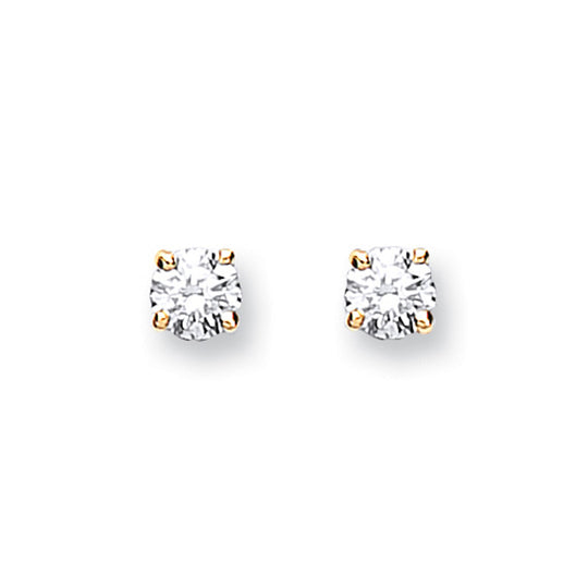 9ct Yellow Gold 0.20ct Claw Set Diamond Stud Earrings