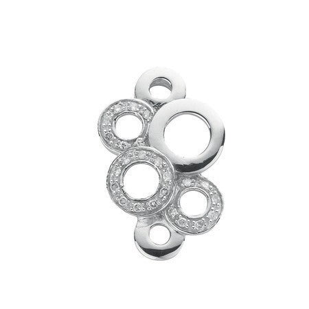 9ct White Gold 0.12ct Diamond Drop Pendant