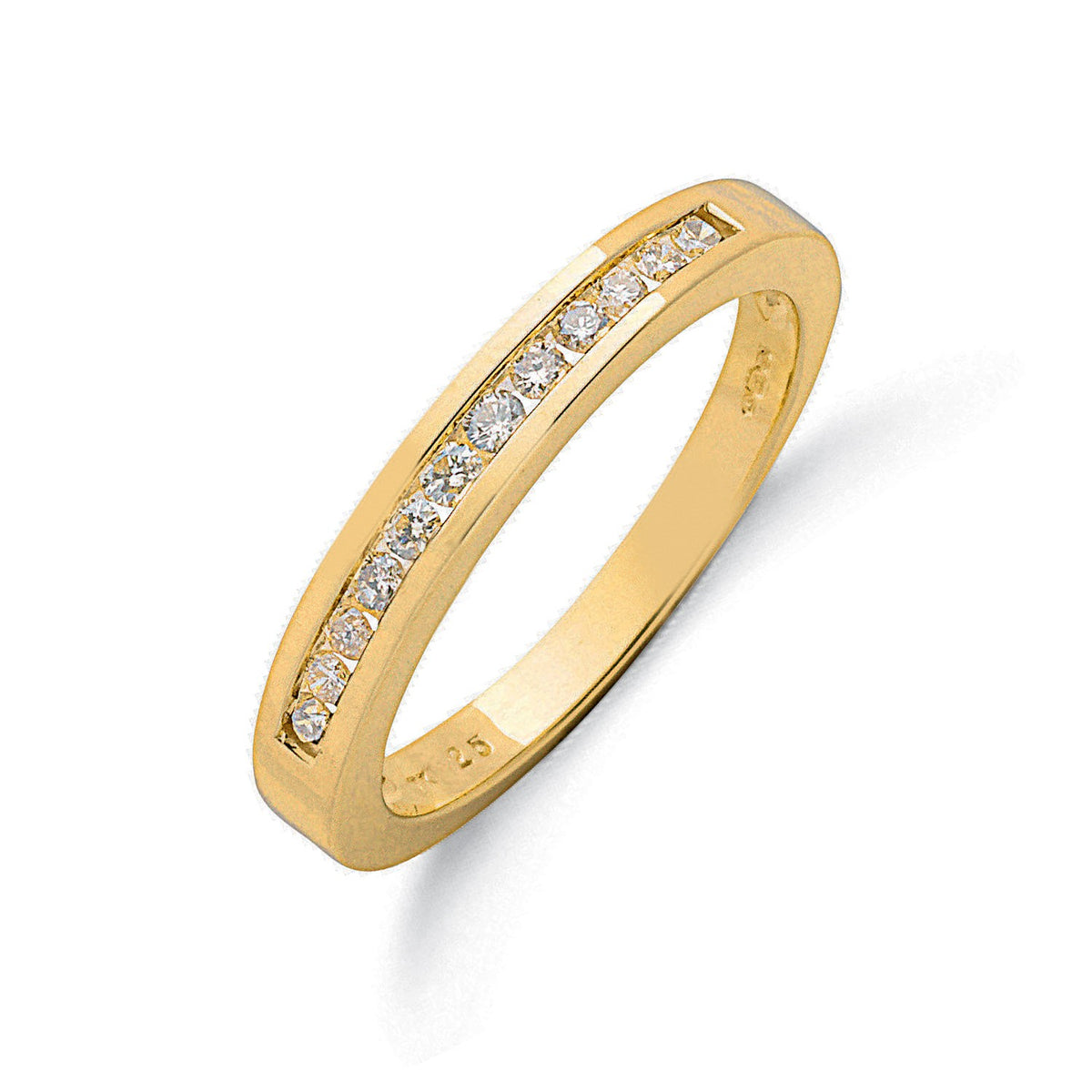 9ct Yellow Gold 0.25ct Diamond Eternity Ring