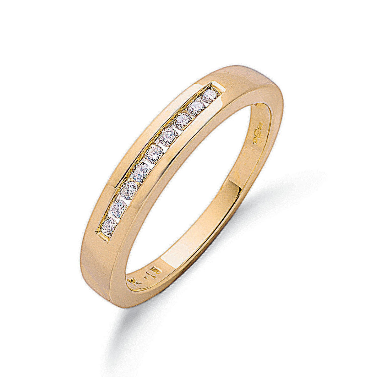 9ct Yellow Gold 0.15ct Diamond Eternity Ring