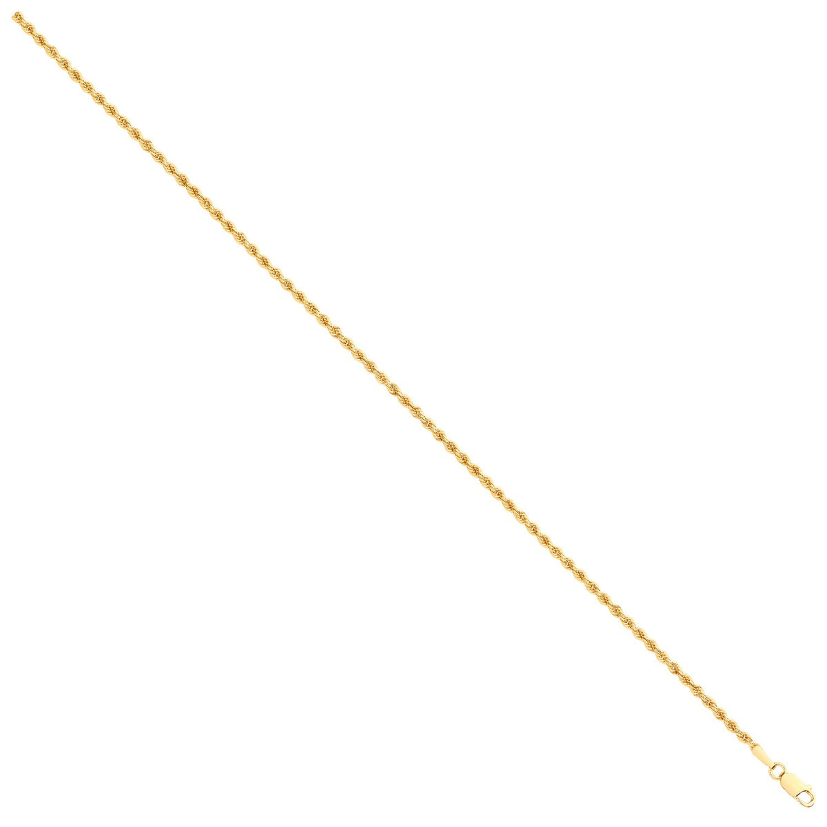 Yellow Gold 2.0mm  Hollow Rope Chain