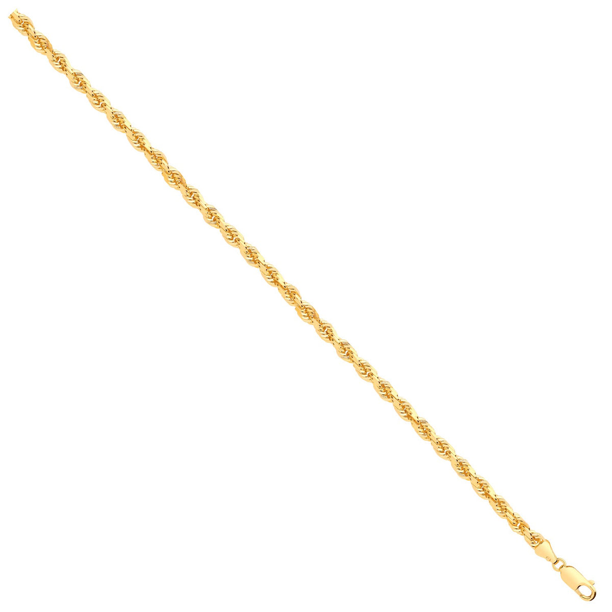 Yellow Gold D/C 4.2mm Solid Rope Chain