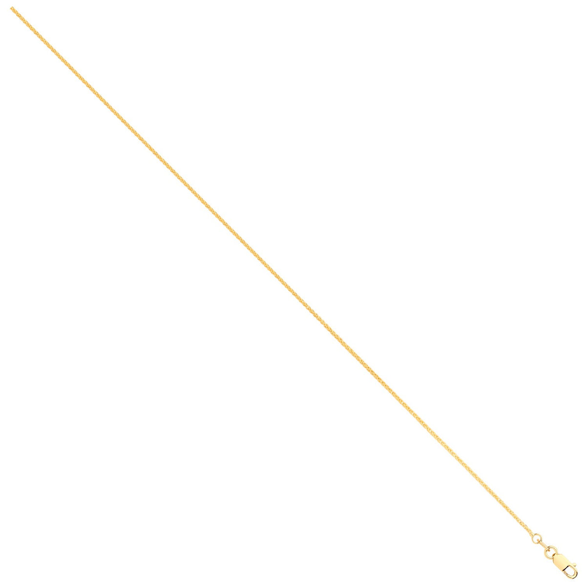 18ct Yellow Gold 1.0mm Spiga Chain