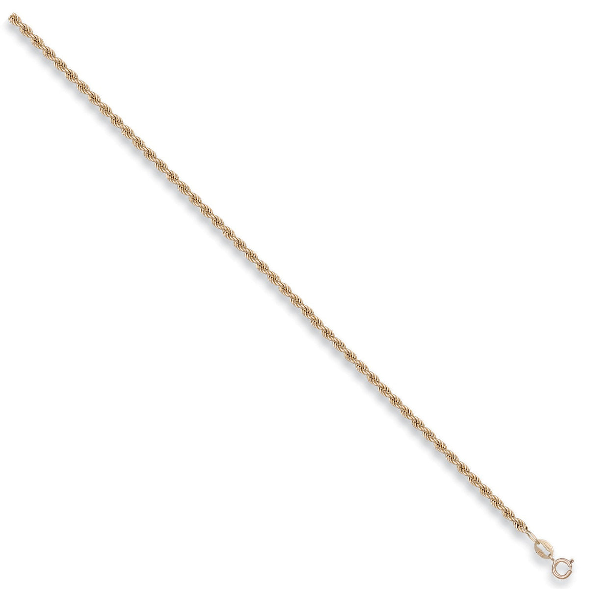 Yellow Gold Hollow Rope Anklet