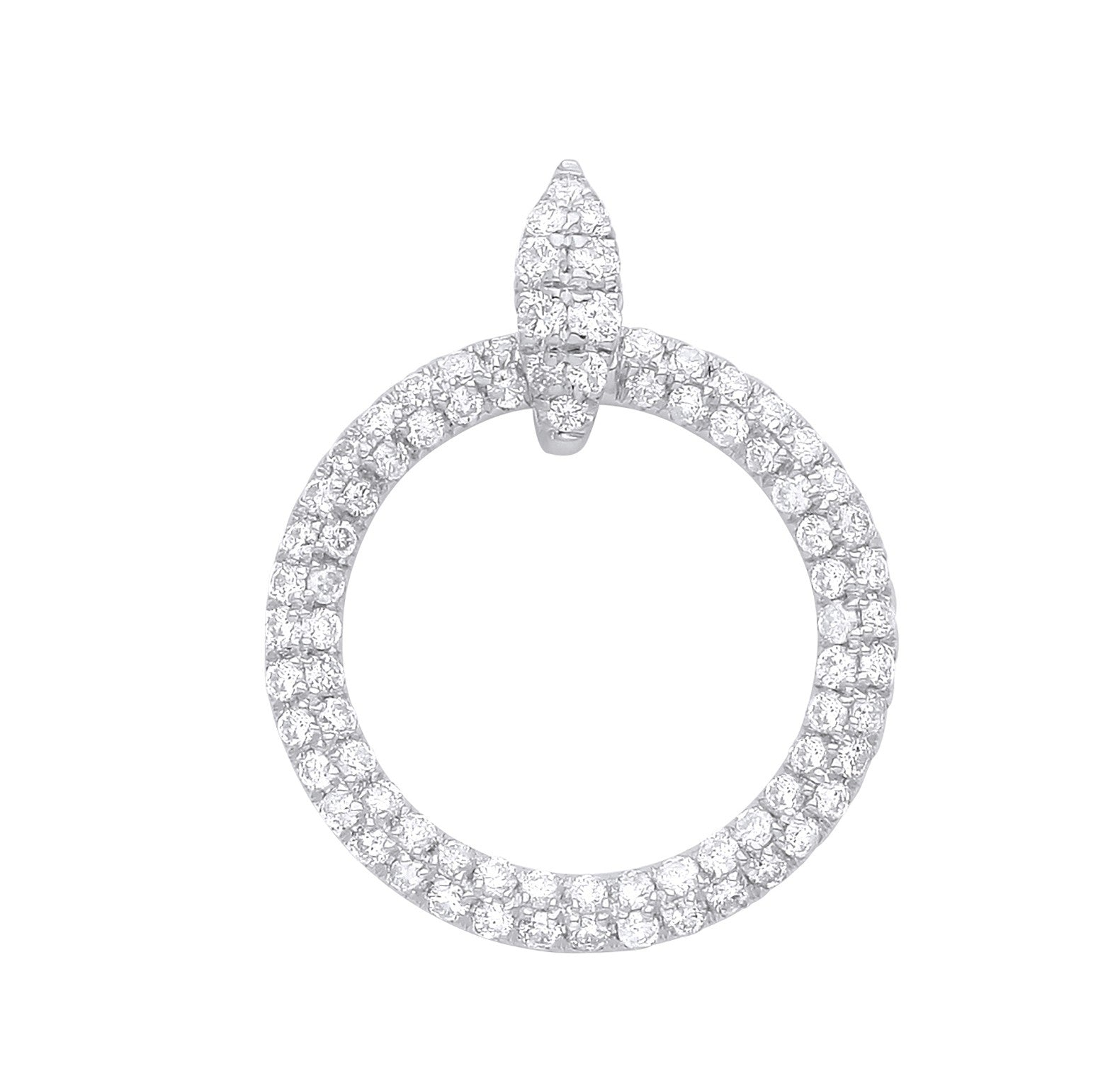 9ct White Gold 0.60ct Circle of Life Diamond Pendant