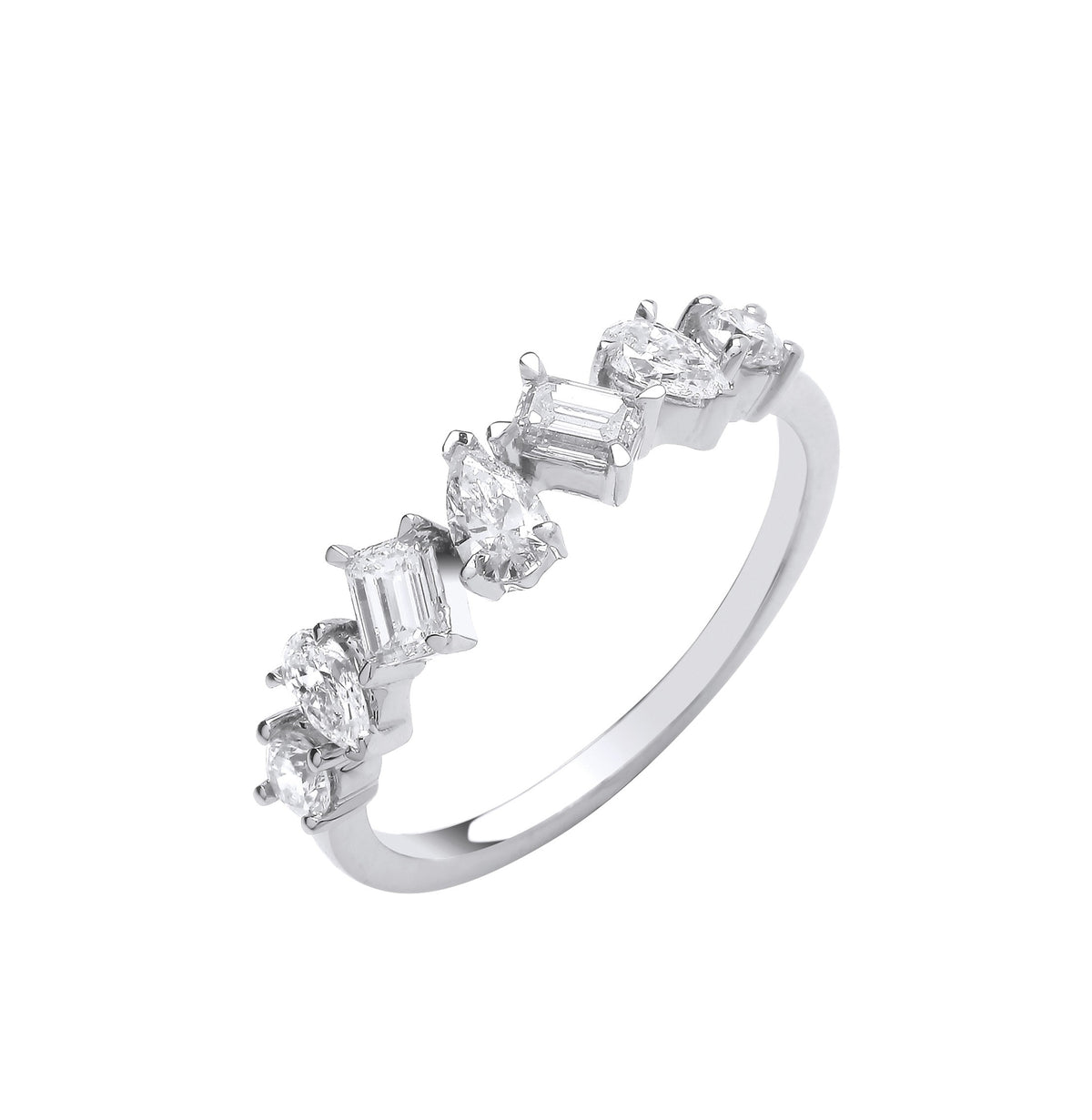 18ct White Gold 0.81ctw Fancy shape diamond ring