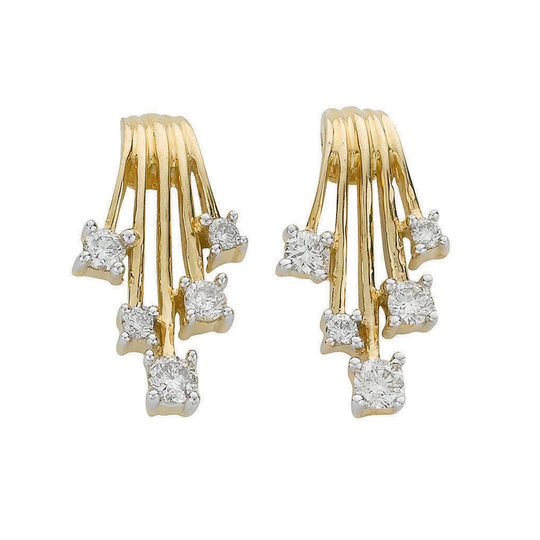 9ct Yellow Gold 0.25ct Diamond Studs Earrings