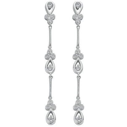 18ct White Gold 0.54ct Diamond Drop Earrings
