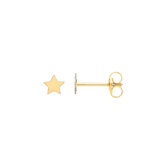 9ct Yellow Gold Tiny Star Studs