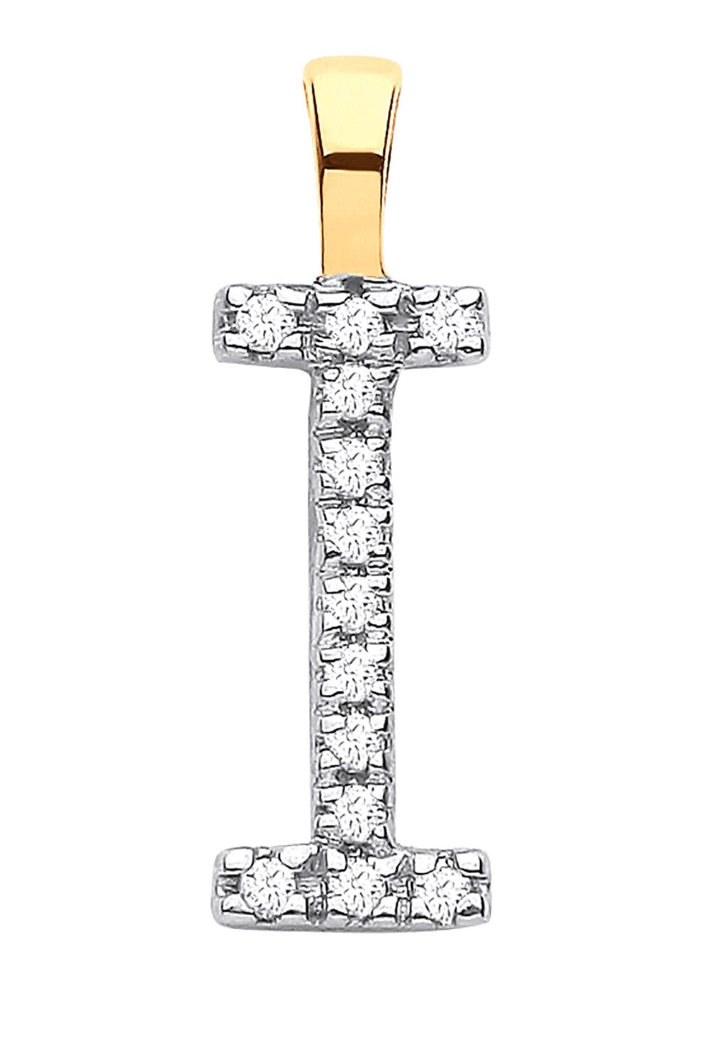 9ct Yellow Gold 0.05ct Diamond I Initial