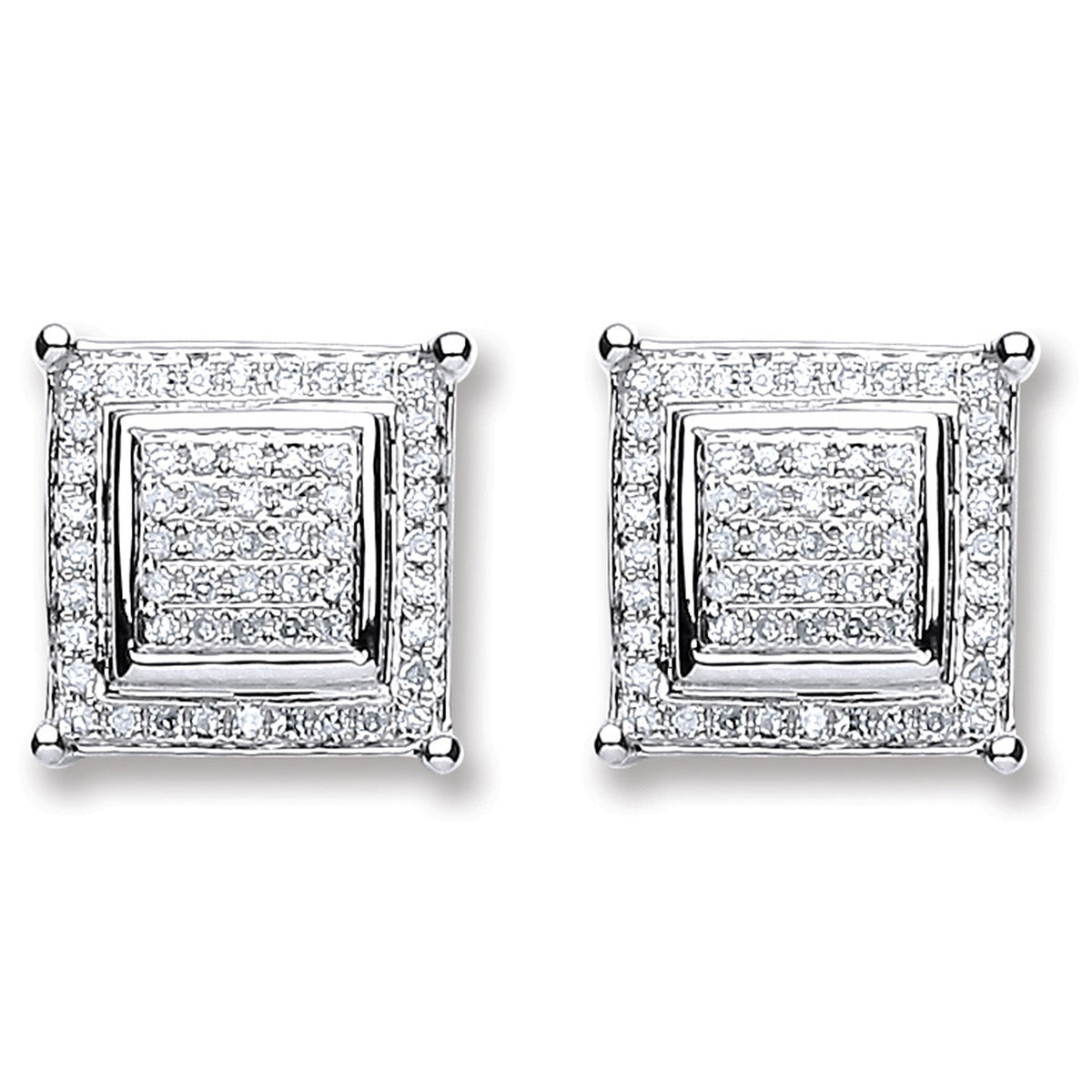 18ct White Gold 0.25ct Diamond Stud Earrings