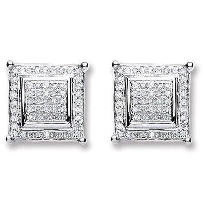 18ct White Gold 0.25ct Diamond Stud Earrings