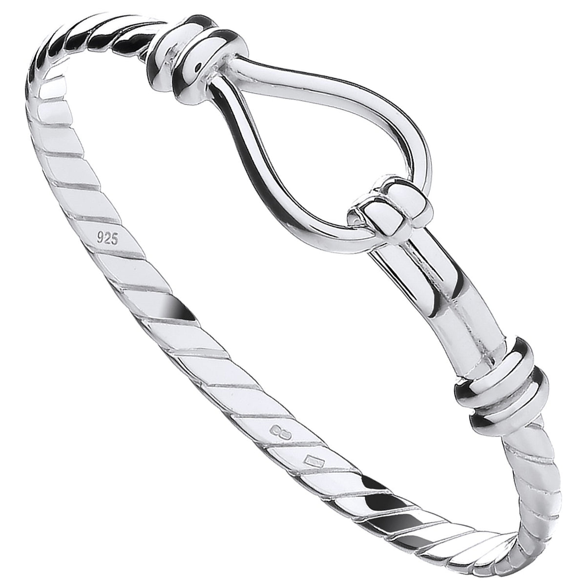 Silver Hook Baby Bangle