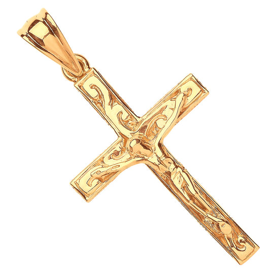 Yellow Gold Ornate Crucifix