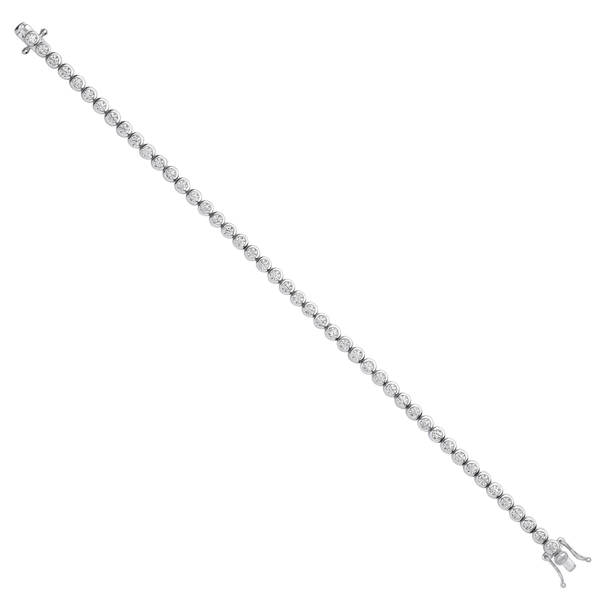 Silver Rubover CZ Tennis Bracelet