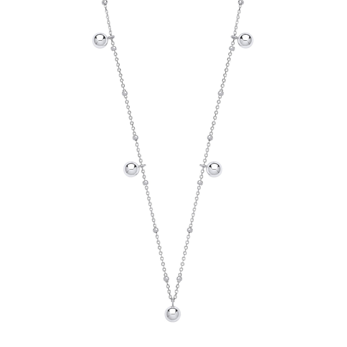 Silver Ball  Necklace