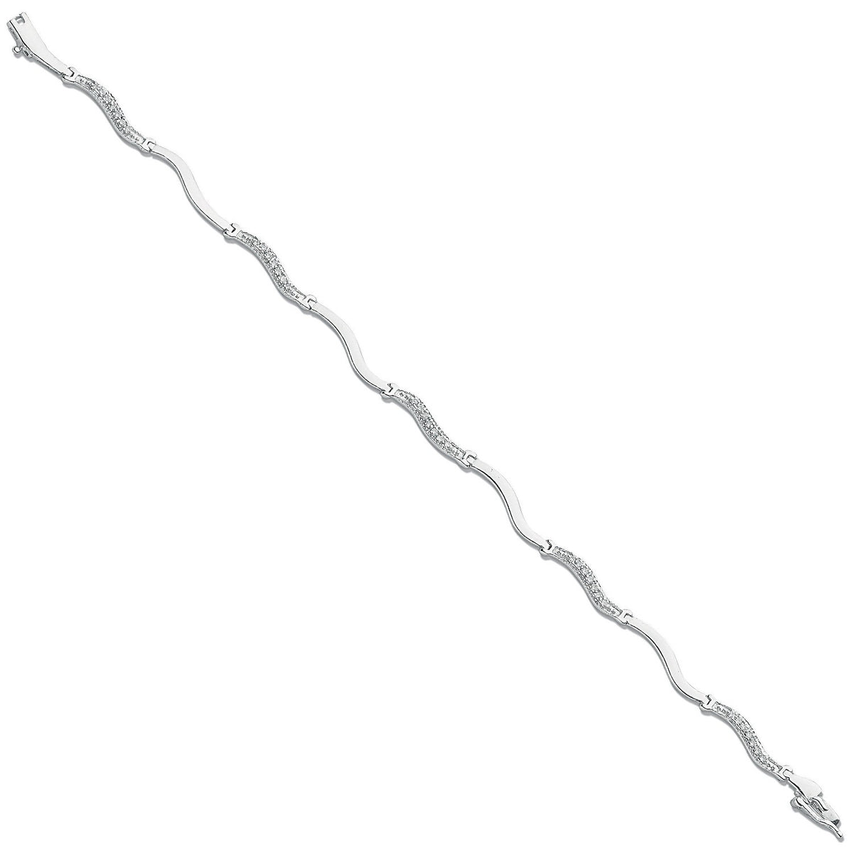 9ct White Gold 0.28ct Diamond Bracelet