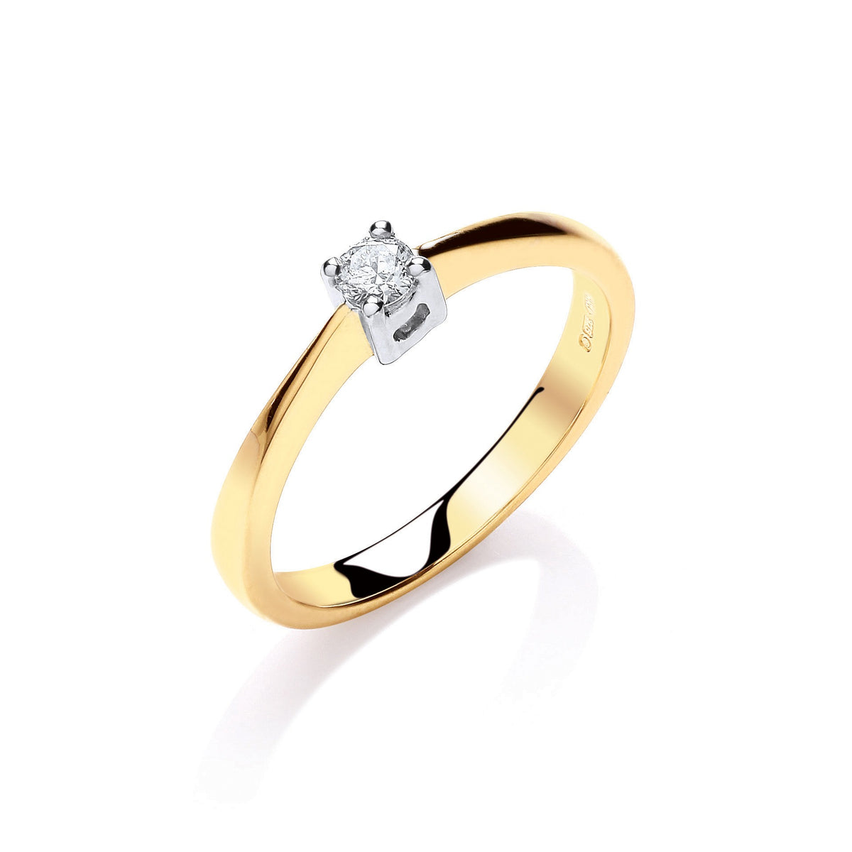 9ct Yellow Gold 0.10ct Solitaire Ring