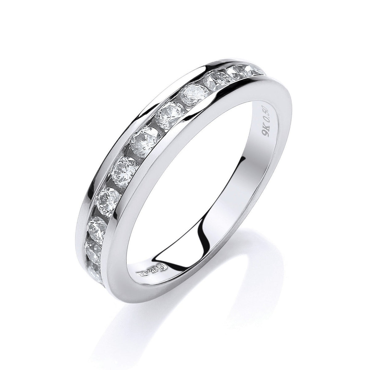 9ct White Gold 0.50ct Diamond Eternity Ring