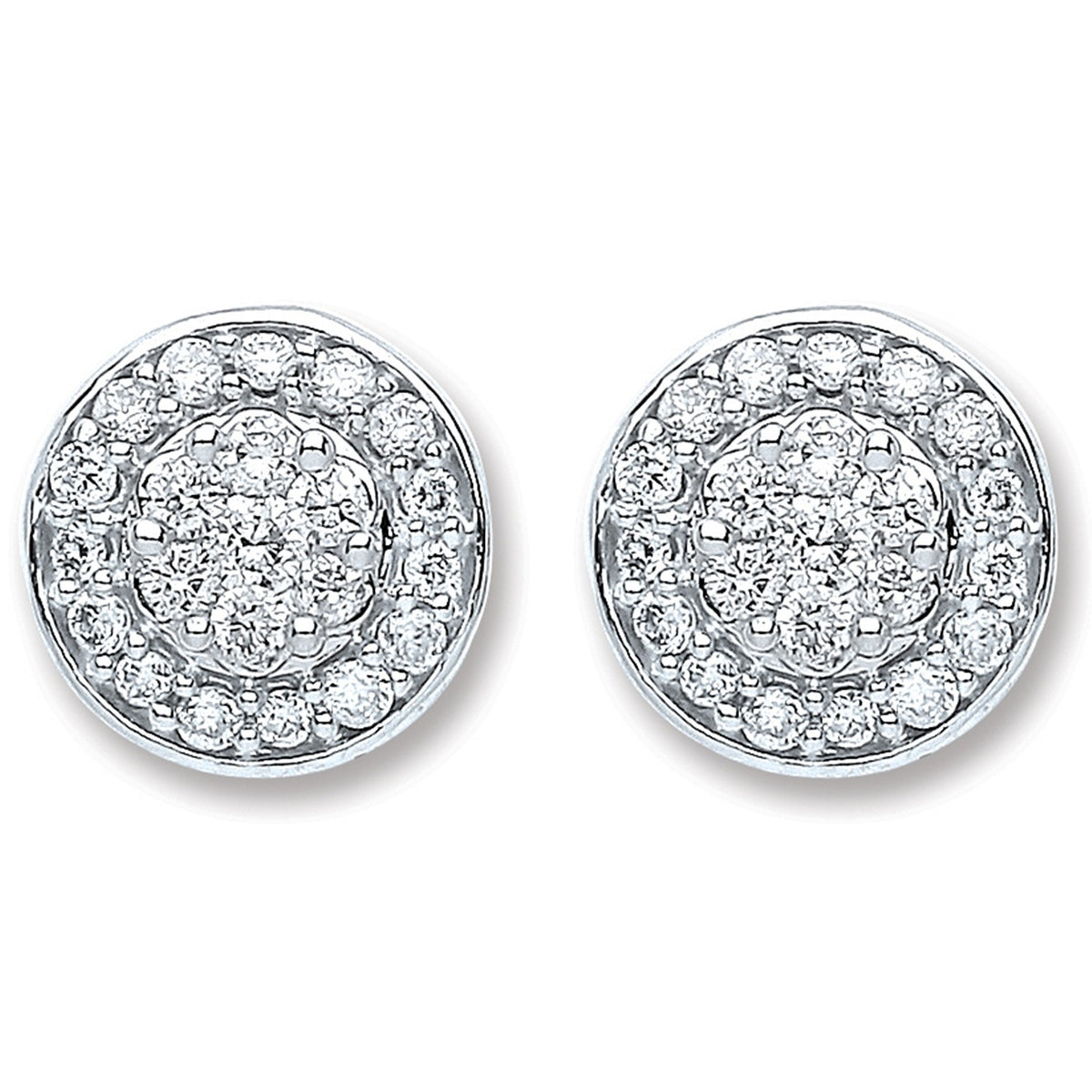 18ct White Gold 0.25ct Dia Stud Earrings