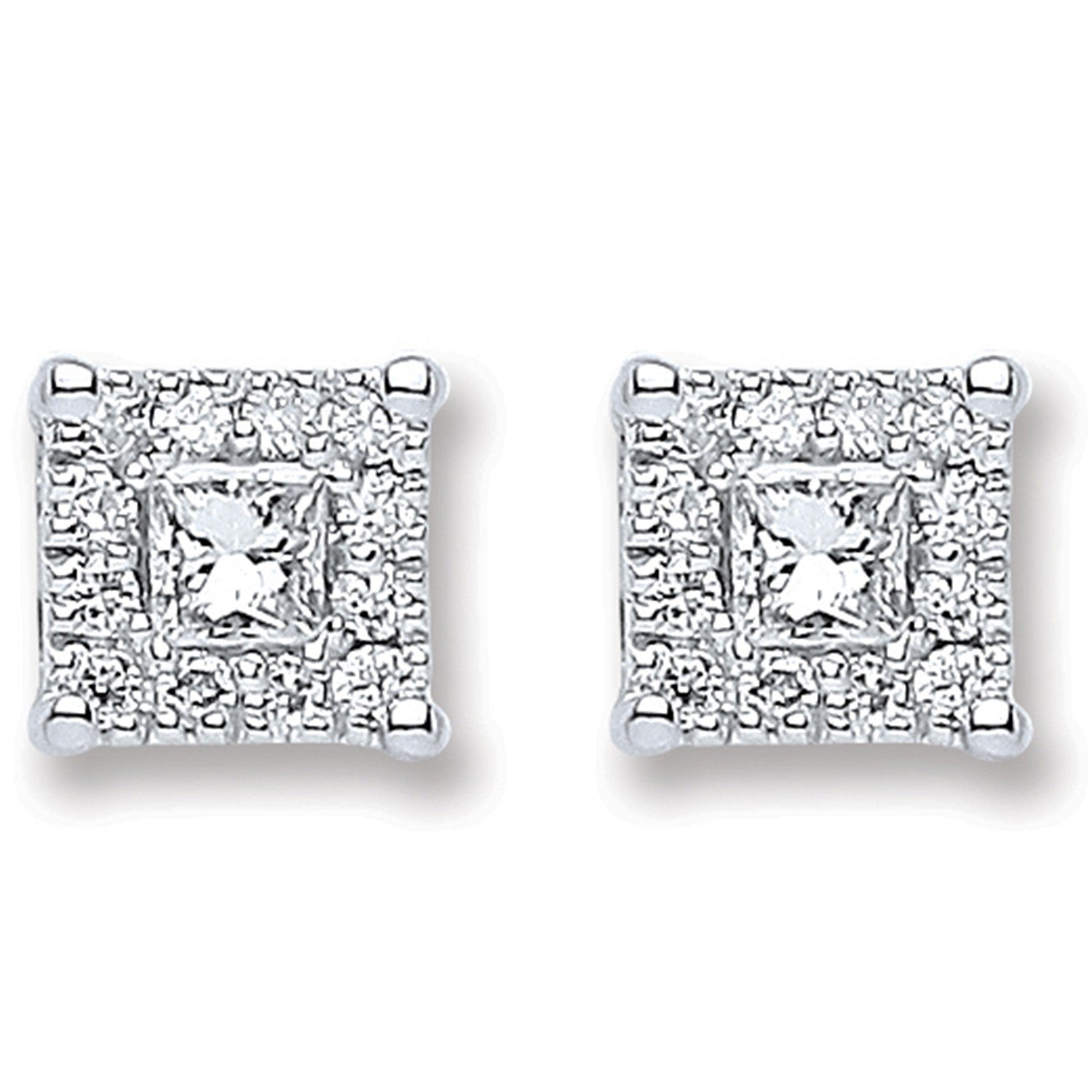 18ct White Gold 0.25ct Dia Stud Earrings