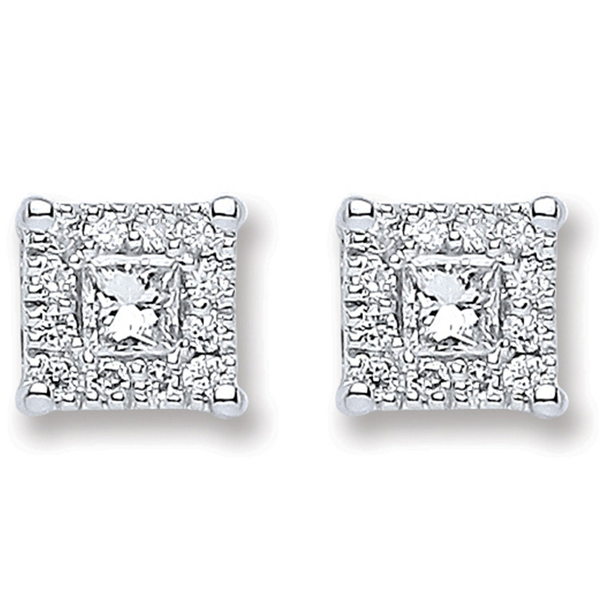 18ct White Gold 0.25ct Dia Stud Earrings
