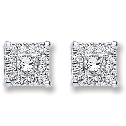18ct White Gold 0.25ct Dia Stud Earrings
