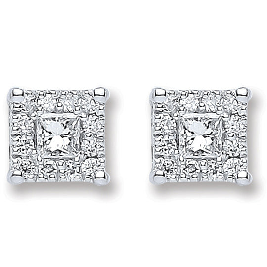 18ct White Gold 0.25ct Dia Stud Earrings