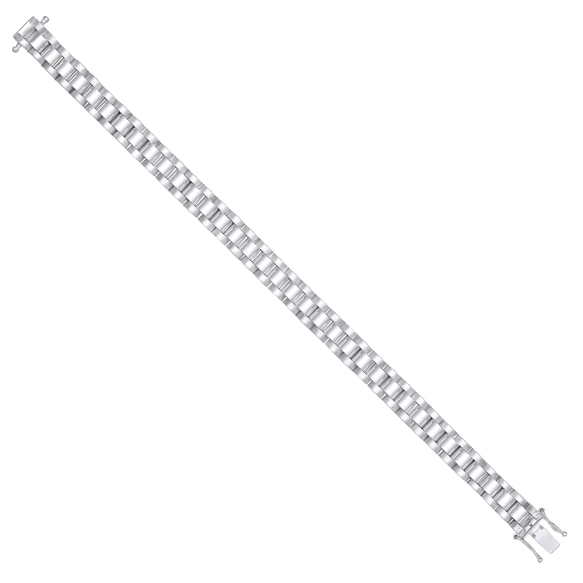 Silver Fancy 8mm Link Ladies Bracelet