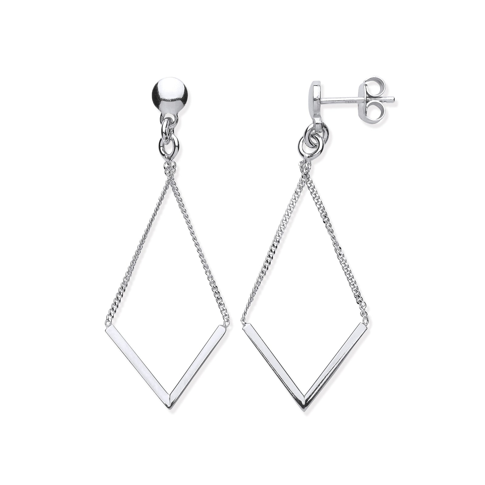 Diamond drop earrings