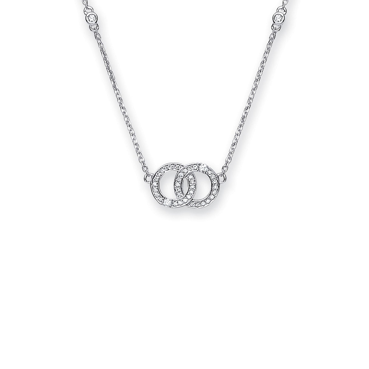 9ct White Gold 0.34ct Diamond Necklace