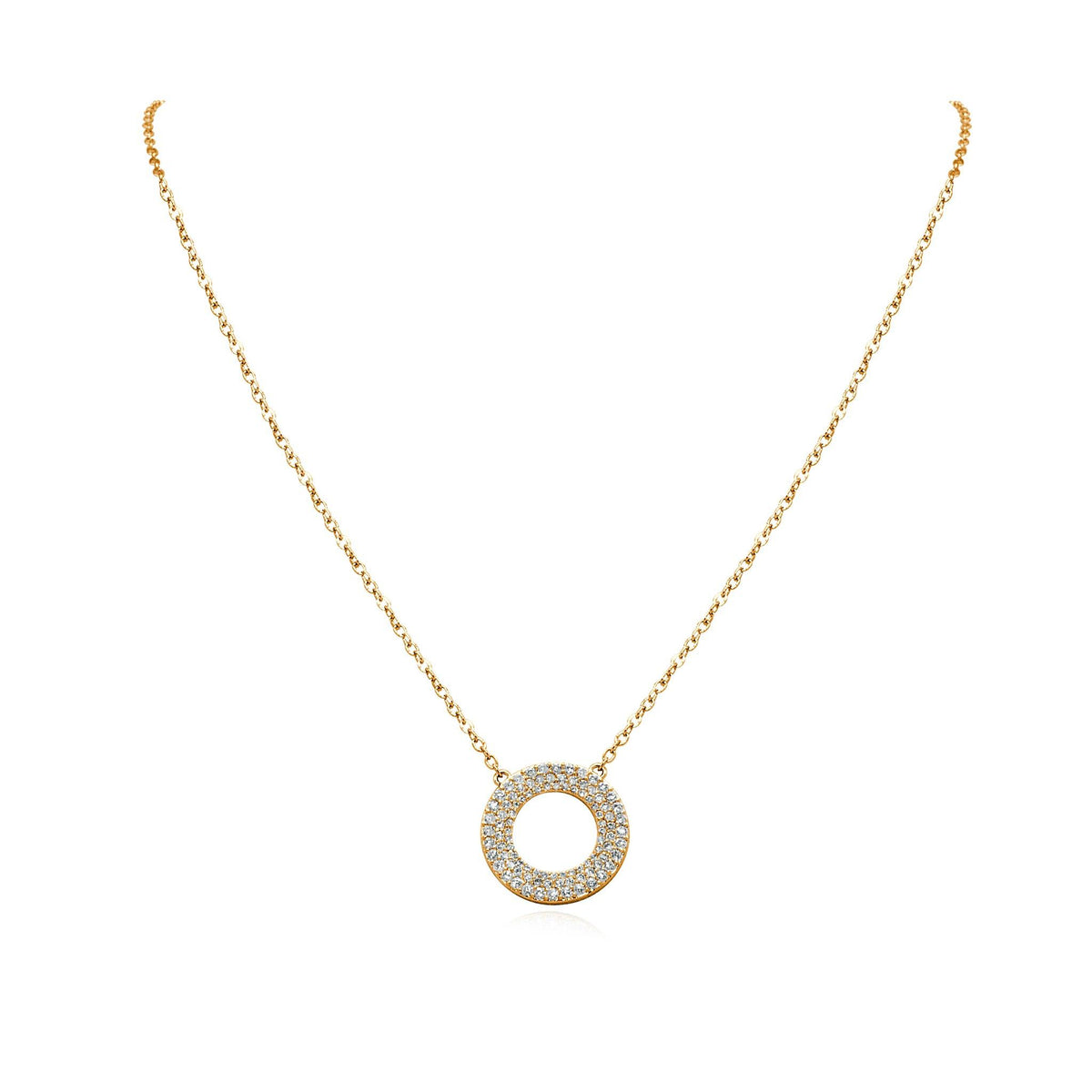 Not over you open circle pendant neklace-DEMI+CO Jewellery