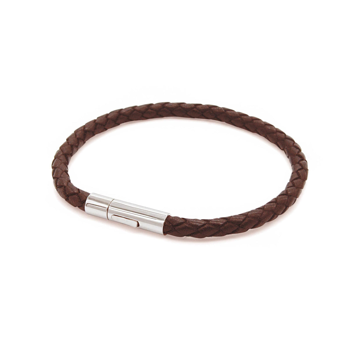 Oxford brown leather braided bracelet-DEMI+CO Jewellery