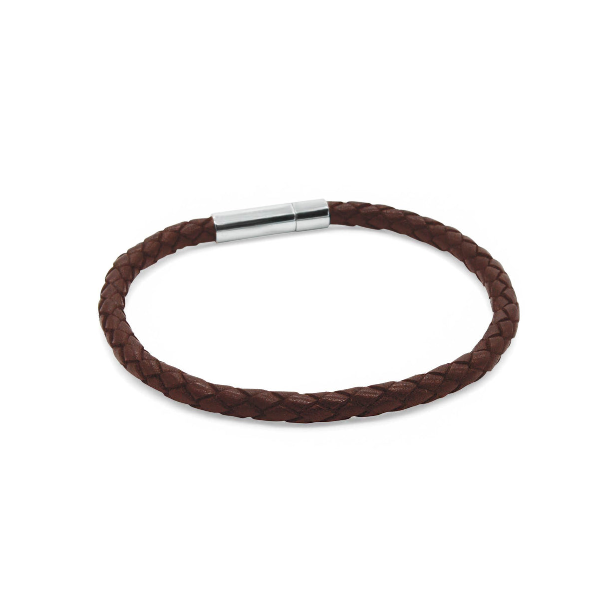 Oxford brown leather braided bracelet-DEMI+CO Jewellery