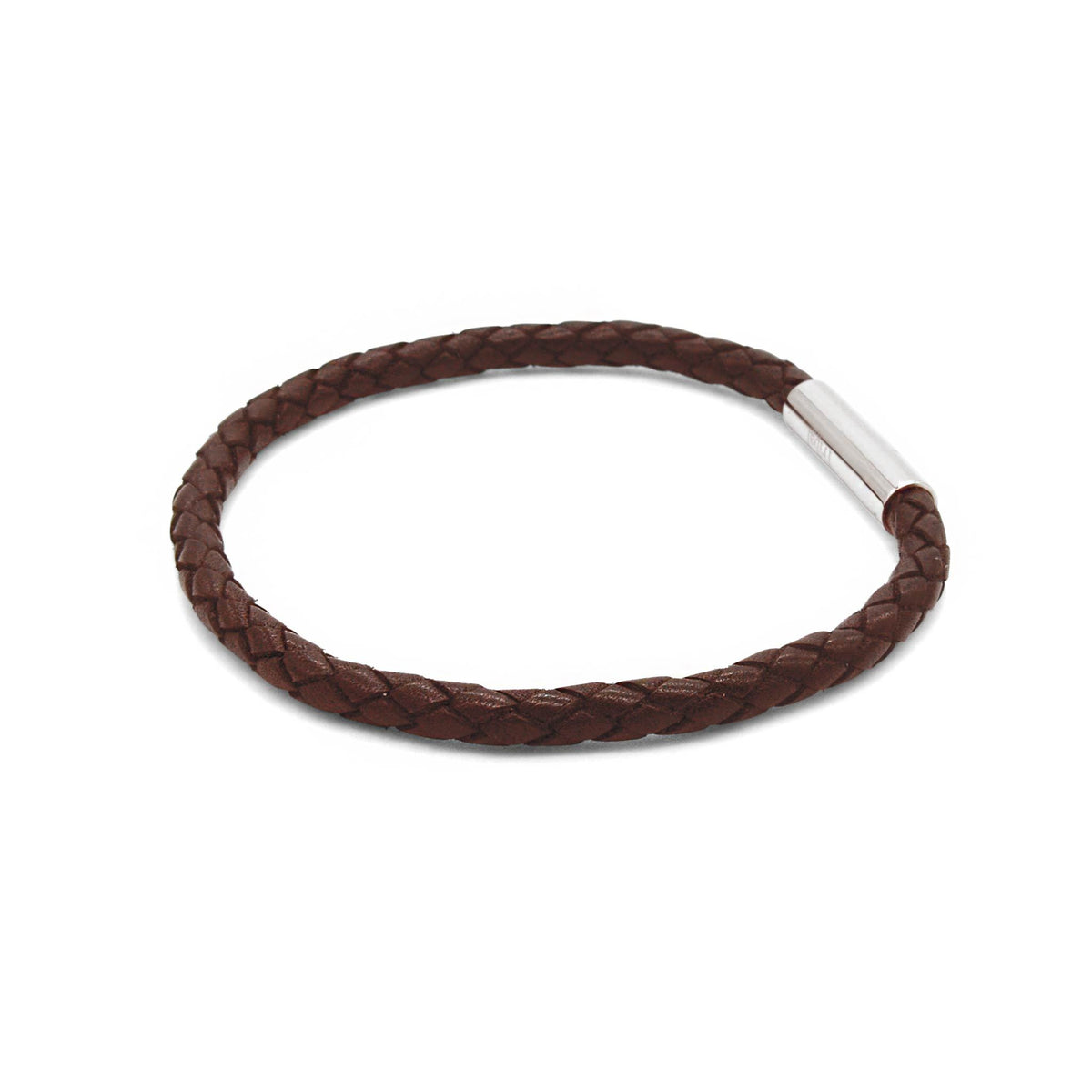Oxford brown leather braided bracelet-DEMI+CO Jewellery