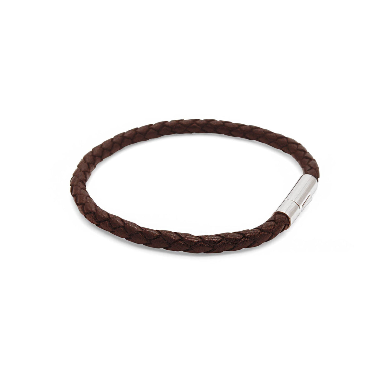 Oxford brown leather braided bracelet-DEMI+CO Jewellery